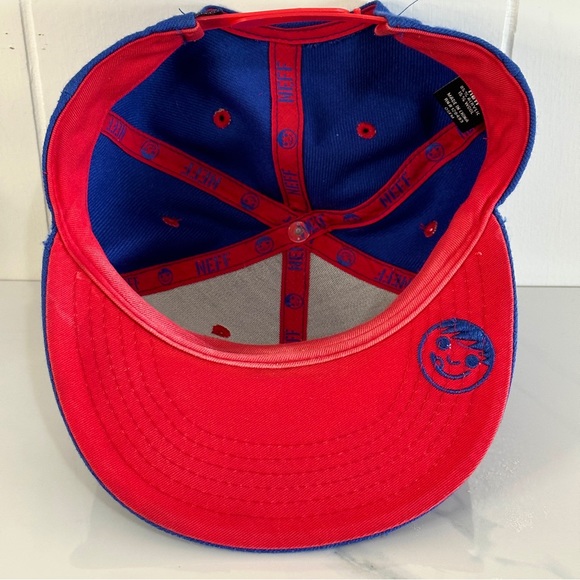 NEFF Daily Hat Ballcap Royal & Red - Picture 2 of 6